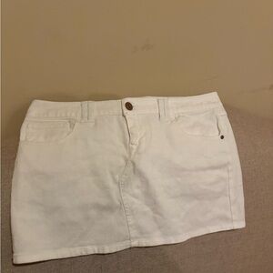 Cute white denim skirt